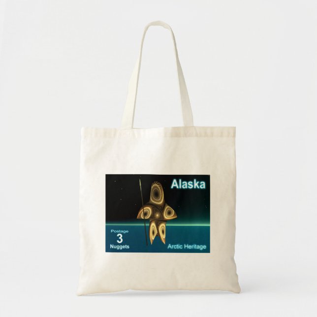 Bolso De Tela Poescenario de Alaska: cazador inuit fractal (Frente)