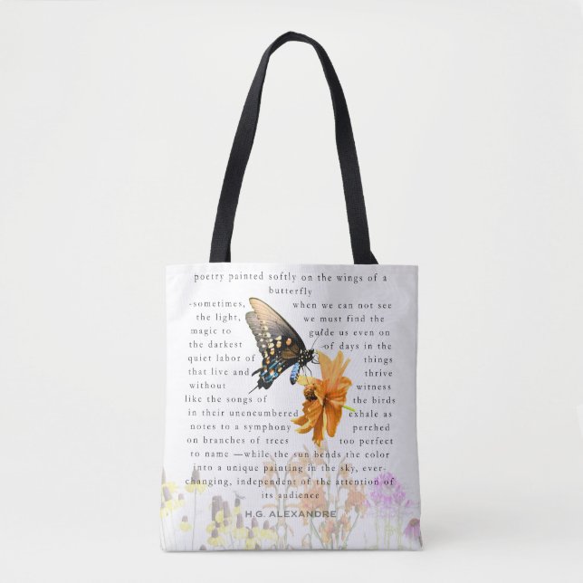 Bolso De Tela “Poetry Painted Softly”–ToteBag by H.G. Alexandre (Anverso)