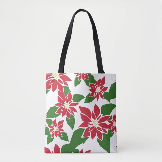Bolso De Tela Poinsettia (Anverso)