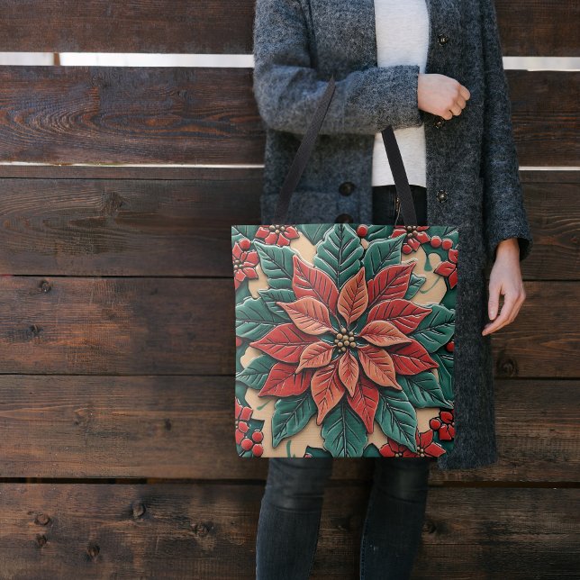 Bolso De Tela Poinsettia en rojo (Subido por el creador)