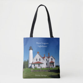 Bolso De Tela Point Iroquois Lighthouse por todas partes en una