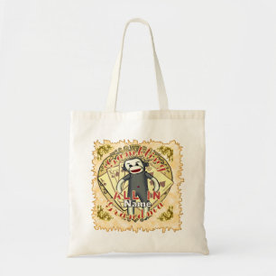 Bolso De Tela Póker del mono de calcetín de la abuela
