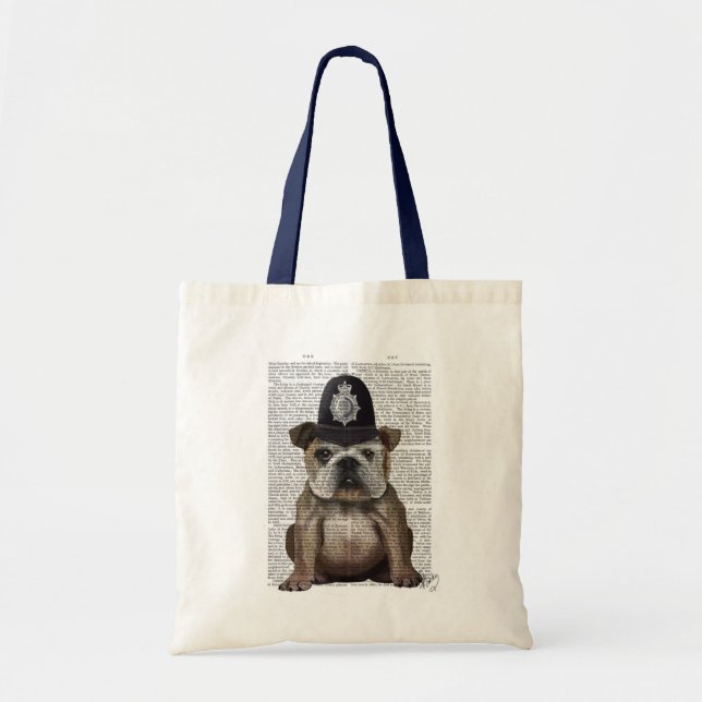 Bolso De Tela Policía de bulldog (Frente)