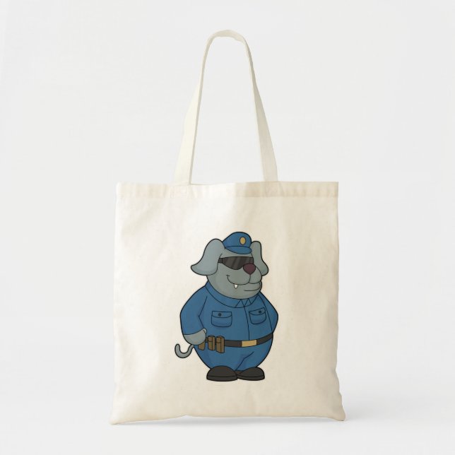 Bolso De Tela Policía de perros (Frente)