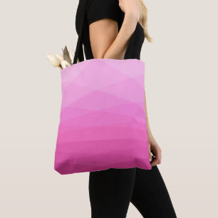 Bolso De Tela Polígono de gradiente rosado