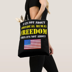 Bolso De Tela Política de Tote de la Libertad (negro)