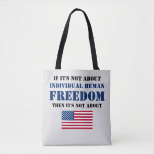 Bolso De Tela Política del Tote (gris) de la libertad