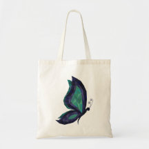 Política moderna azul/verde baja con mariposa de a