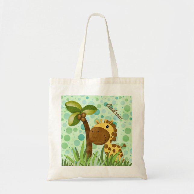 Bolso De Tela Polka Dot Giraffe (Frente)