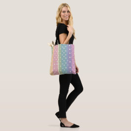 Bolso De Tela Polka dots in striped pastel shades