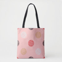 Polka dots seamless pattern. Mosaic of ethnic figu