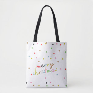 Bolso De Tela polka punto MERRY CHRISTMAS retro COLORFUENTE