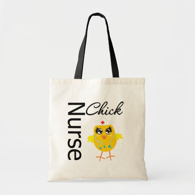 Bolso De Tela Pollita Enfermera (Frente)