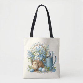 Bolso De Tela Pollito de Pascua Personalizado con Acuarela