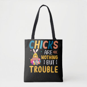 Bolso De Tela Pollitos Divertidos De Pascua No Son Más Que Probl