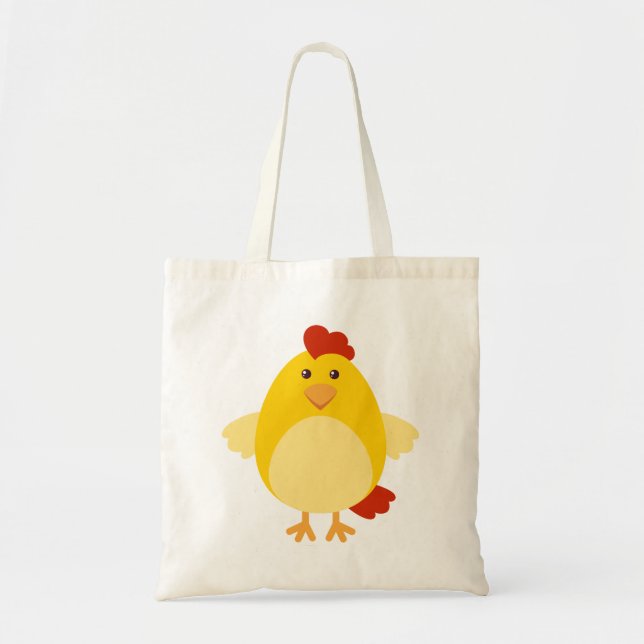 Bolso De Tela Pollo blanco (Frente)
