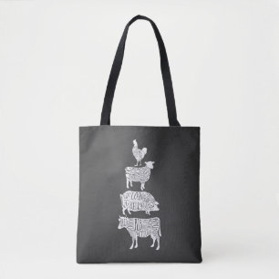 Bolso De Tela pollo carnicero de vaca carne de pollo troceado de