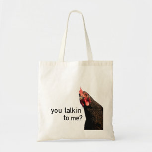 Bolso De Tela ¿Pollo divertido de la actitud - usted talkin a