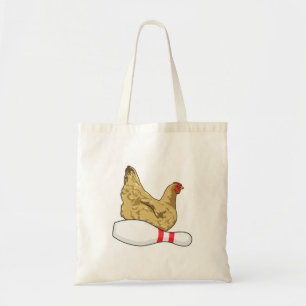 Bolso De Tela Pollo en el Bowling con vástago