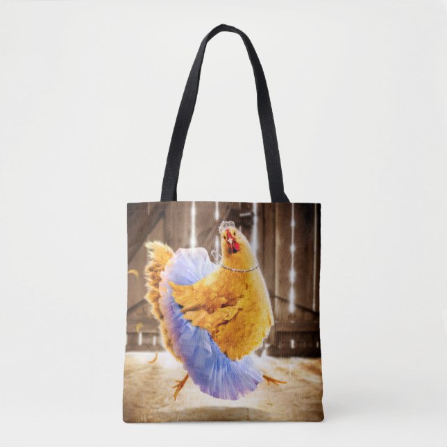 Bolso De Tela Pollo en un Tutu (Anverso)