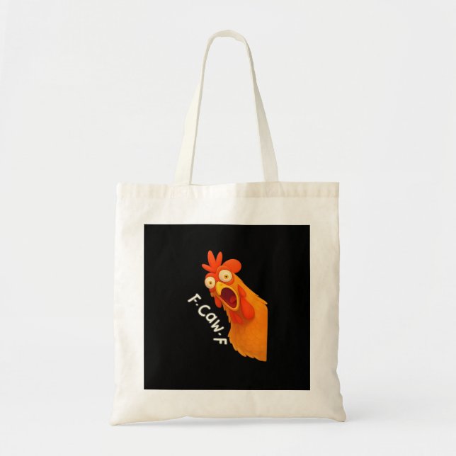 Bolso De Tela Pollo F-Caw-F Retro Clásico (Frente)