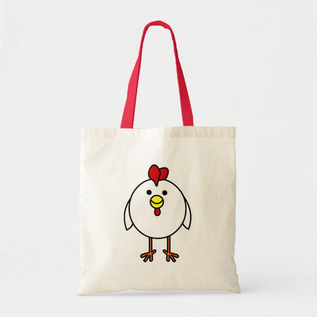 Bolso De Tela Pollo feliz lindo (Frente)