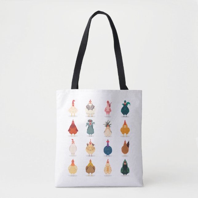 Bolso De Tela  Pollo mate (Anverso)