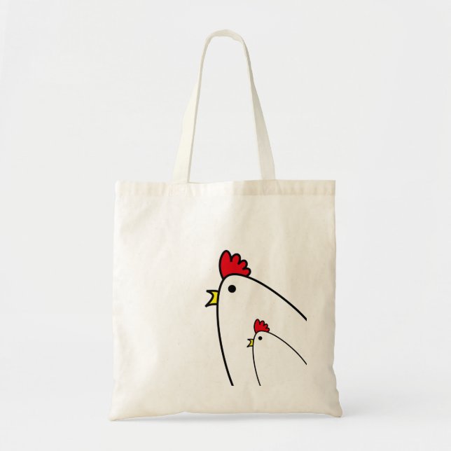 Bolso De Tela Pollos (Frente)