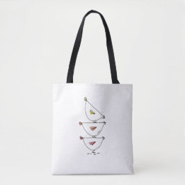 Bolso De Tela Pollos Apilados