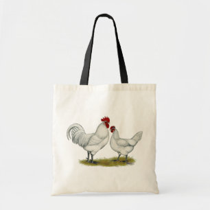 Bolso De Tela Pollos de pie azul