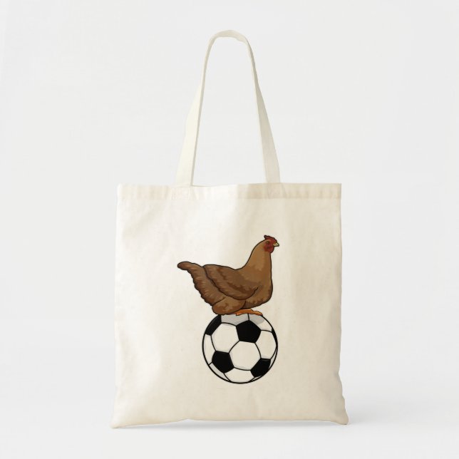 Bolso De Tela Pollos en deportes de fútbol (Frente)