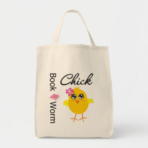 Bolso De Tela Polluelo del gusano de libro