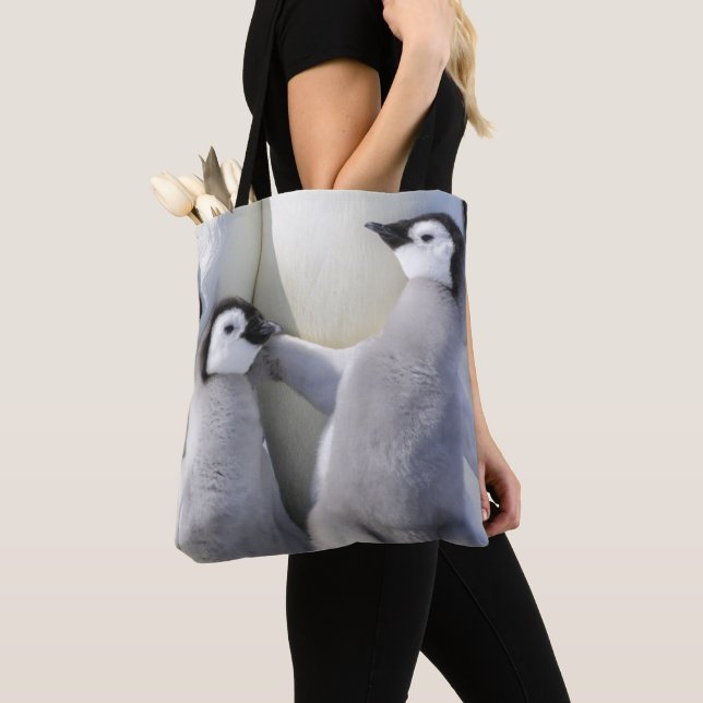 Bolso De Tela Polluelo del pingüino de emperador (Detalle)