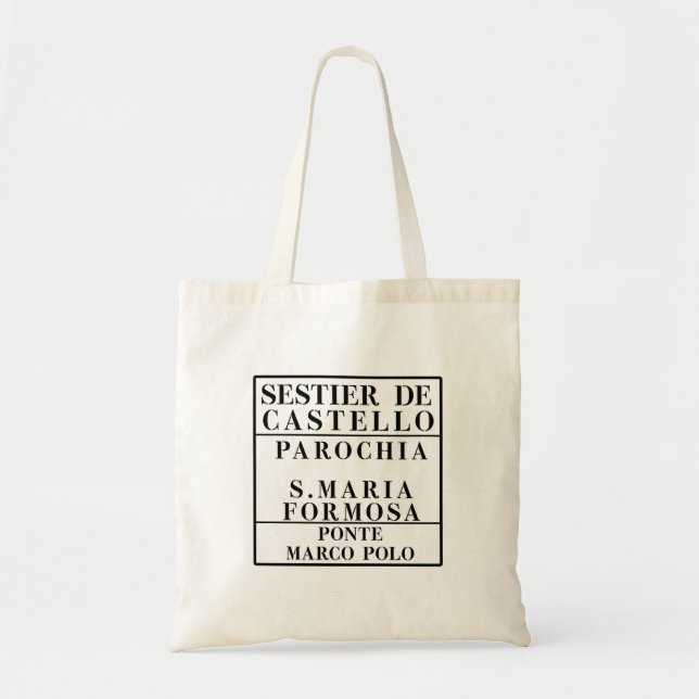Bolso De Tela Polo de Castello-Formosa-Marco, Venecia, calle (Frente)