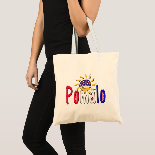 Bolso De Tela Pomalo - Relajación croata con sol y arcoiris (Anverso (producto))