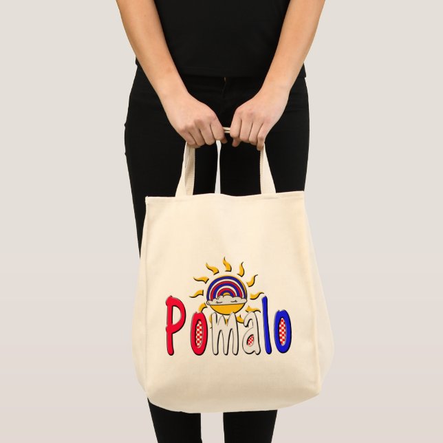 Bolso De Tela Pomalo - Relajación croata con sol y arcoiris (Anverso (producto))