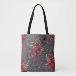 Bolso De Tela Pomegranate & Olive Botanical Tote Bag