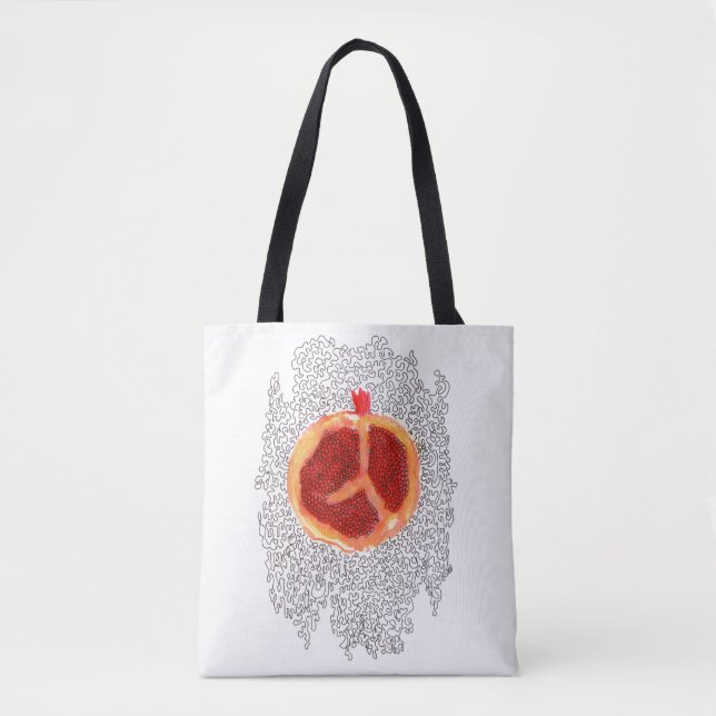 Bolso De Tela Pomegranate Tote Bag (Anverso)
