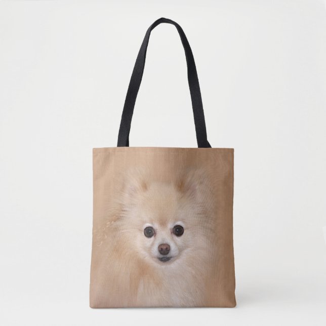 Bolso De Tela Pomeranian hace frente (Anverso)