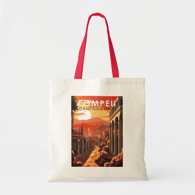 Bolso De Tela Pompeya Campania Italia Viaje al arte (Frente)