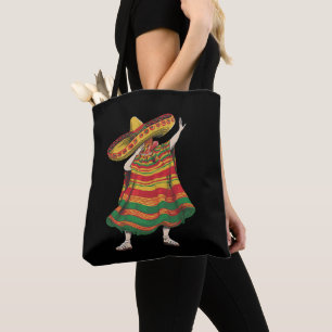 Bolso De Tela Poncho Mexicano Dabbing Cinco De Mayo Fiesta