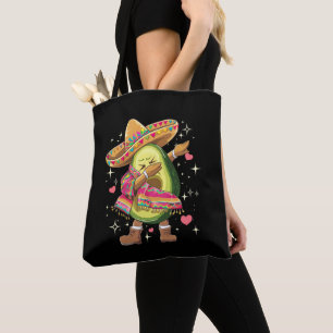Bolso De Tela Poncho Mexicano Divertido Cinco De Mayo Aguacate D