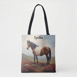 Bolso De Tela Pony sobre un moro