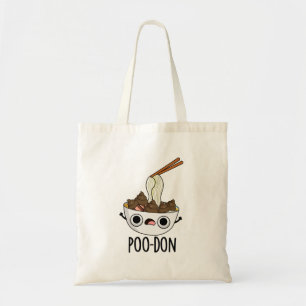 Bolso De Tela Poo-don Funny Udon Pun