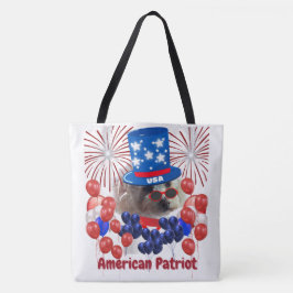 Bolso De Tela Poodle American Patriot Tote Bag