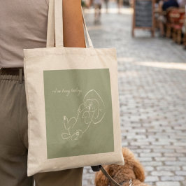 Bolso De Tela Poodle Dog Mom Custom Tote Bag  - I'm Busy Today