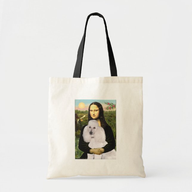 Bolso De Tela Poodle Mona-Pood-White-Standard (Frente)