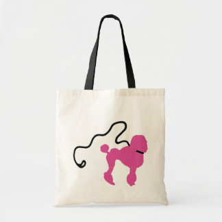 Bolso De Tela Poodle y correa rosados de los años 50 del Retro
