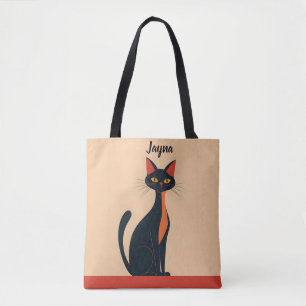 Bolso De Tela Pop Art Black Cat