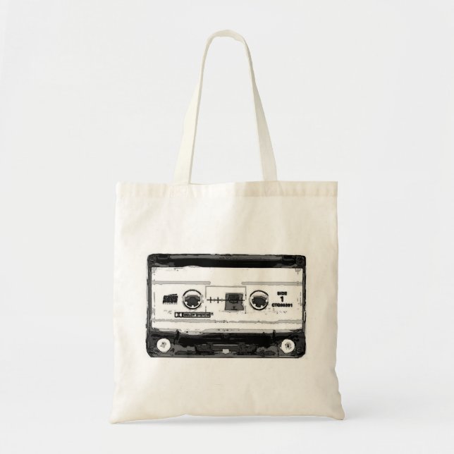 Bolso De Tela Pop Art Cassette (Frente)